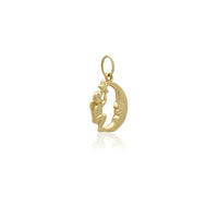 ਚੰਦਰਮਾ ਪੈਂਡੈਂਟ 'ਤੇ ਛੋਟਾ ਦੂਤ (14 ਕੇ) Popular Jewelry ਨ੍ਯੂ ਯੋਕ