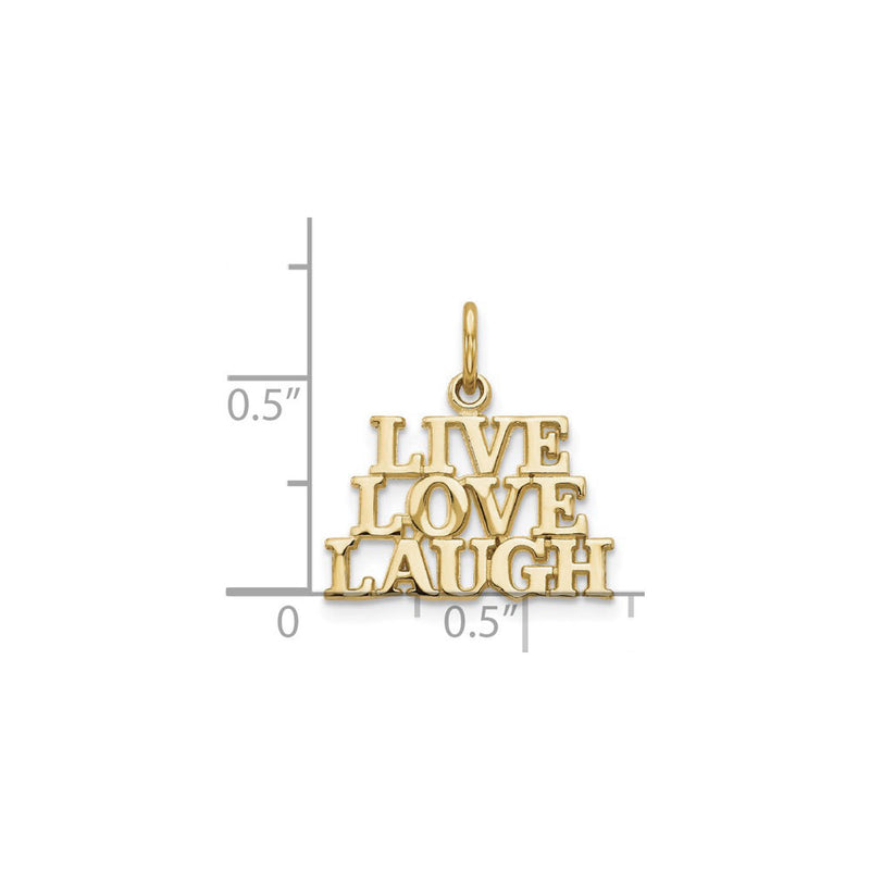 Live, Love, Laugh Talking Pendant yellow (14K) scale - Popular Jewelry - New York