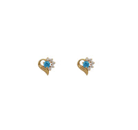 Heart Stud Earrings (14K)