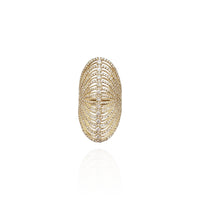 Long Finger Cocktail CZ Ring (14K)