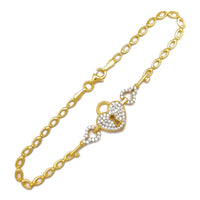 Love Lock & Key Bracelet (14K) Popular Jewelry New York