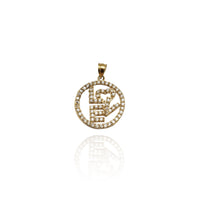 CZ "Love" Circle Pendant (14K)