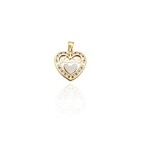 Love Double Heart CZ Pendant (14K) New York Popular Jewelry