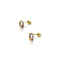 Tri-Colour Love Knot Stud Earrings (14K) Popular Jewelry New York