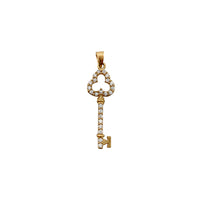 Colgante de chave de tres follas da sorte (14K) Popular Jewelry nova York