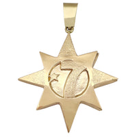 Lucky "7" North Star Pendant (14K) Popular Jewelry New York
