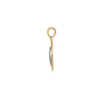 Two-Tone Crescent Moon & Sun Pendant (14K)