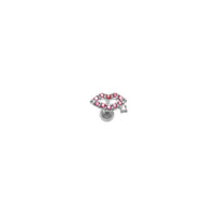 Zirconia Red Lip Ear Piercing (14K)
