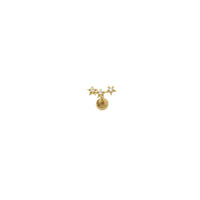Zirconia Three-Stars Ear Piercing (14K)