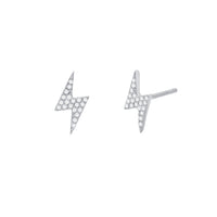 Diamond Lightning Stud Earrings (14K)