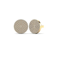 Micropave Round Diamond Stud Earrings (14K)