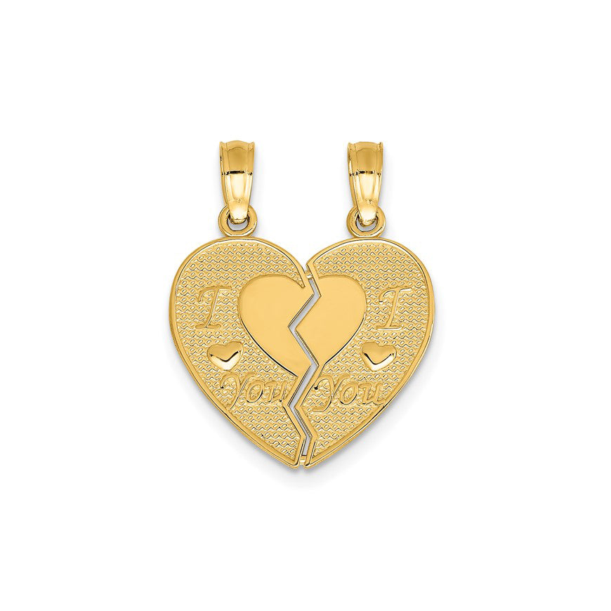 Break Apart "I Love You" Heart Pendant (14K)