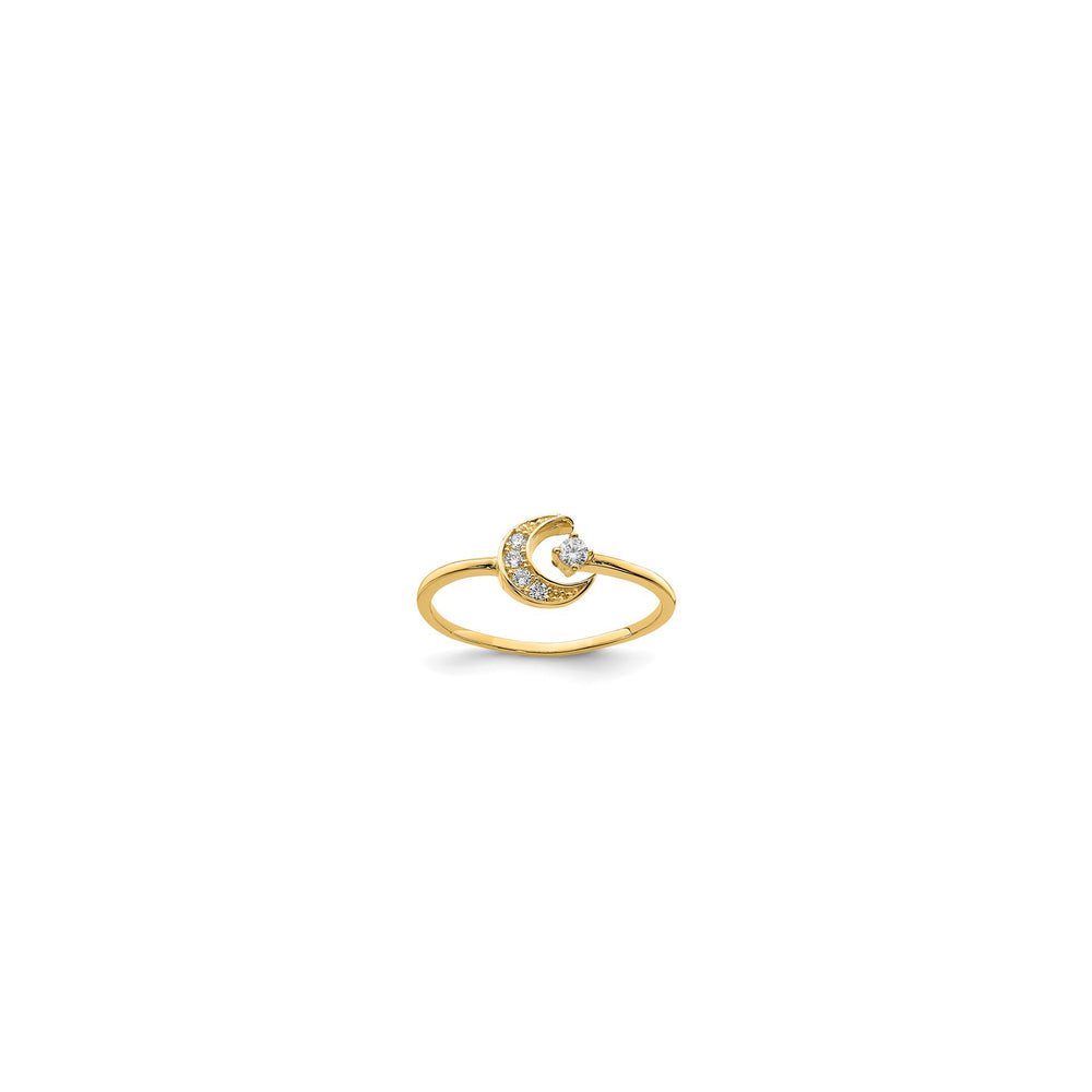 Cz Moon Ring (14K)