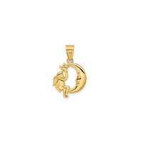 Angel with the Moon & Star Pendant (14K)