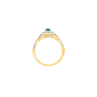 Diamond Two-Tone Emerald Engagement Ring (14K)