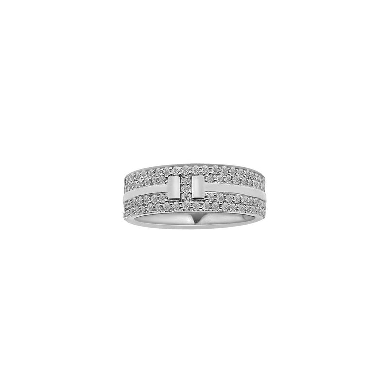 Diamond Icey Belt Band Ring (14K)