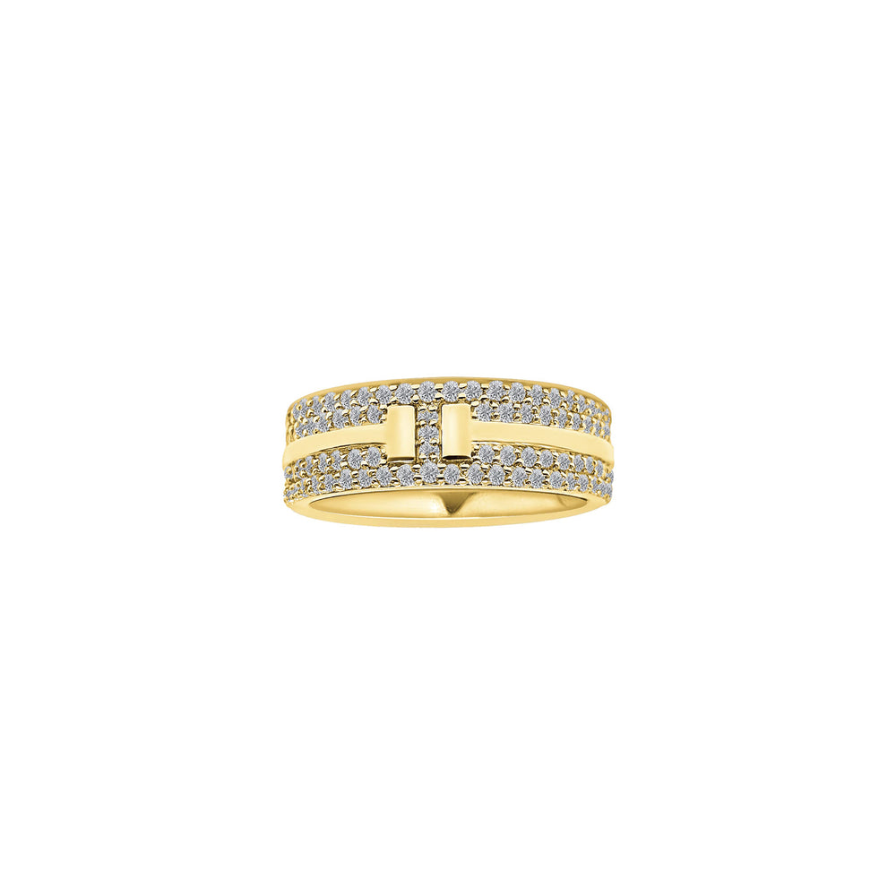 Diamond Icey Belt Band Ring (14K)