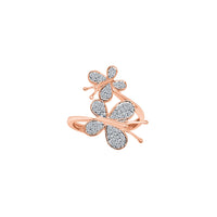 Diamond Bypass Butterfly Ring (14K)