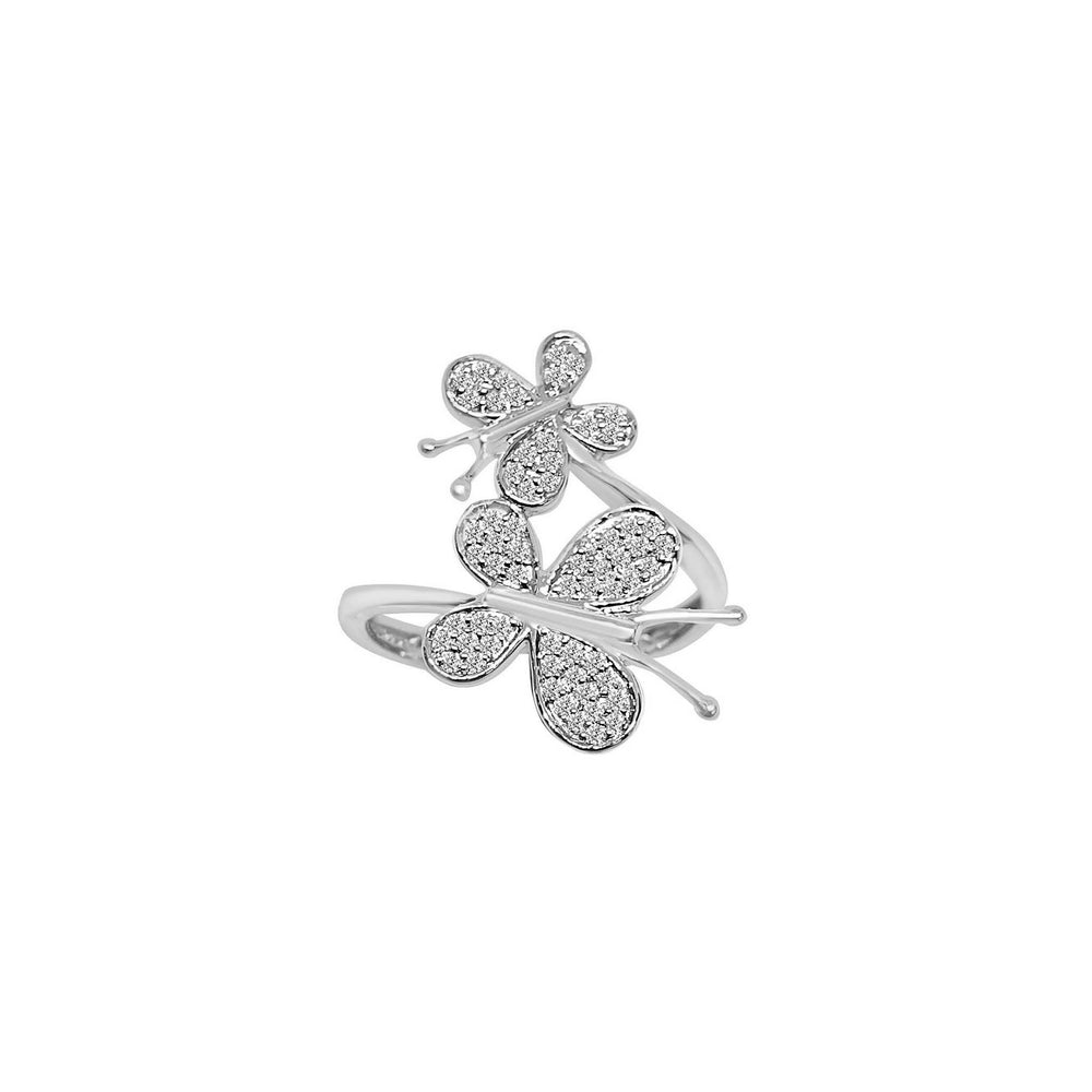 Diamond Bypass Butterfly Ring (14K)