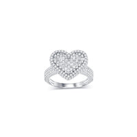 Diamond Icy Baguettes & Round Heart Ring (14K)