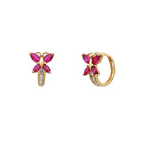 Marquise Butterfly Huggie Earrings (14K) Popular Jewelry New York