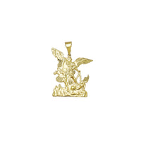Ukuran Medium Matte-Finish Inten Potongan Saint Michael Pendant (14K) Popular Jewelry New York