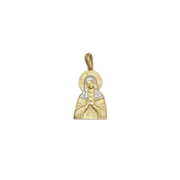 Matte Virgin Mary Half Pendant (14K)