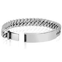 Solid Miami Cuban ID Bracelet (Silver)