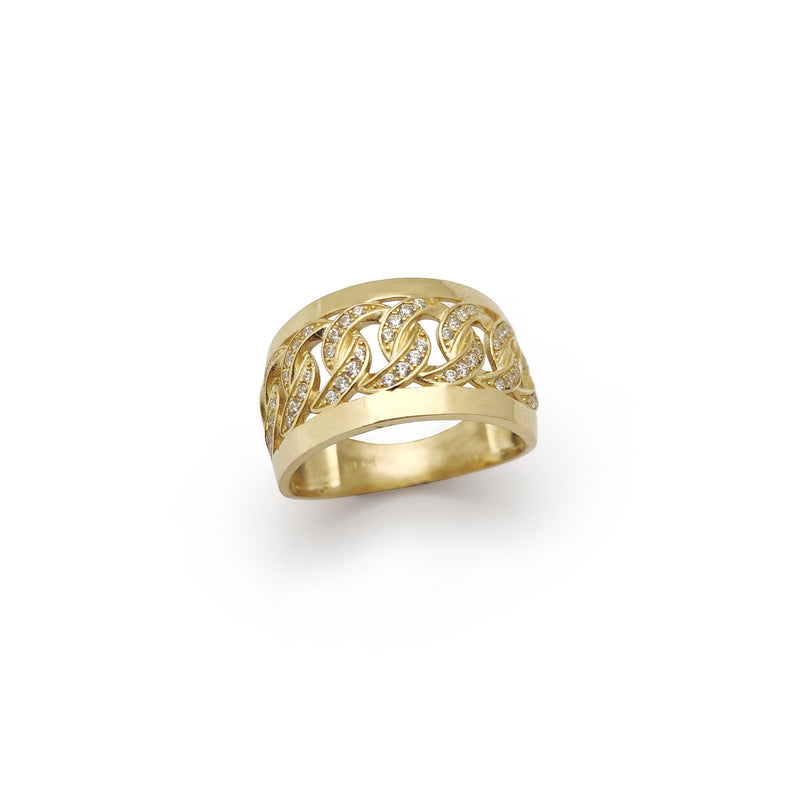 Miami Cuban CZ Ring (14K) Popular Jewelry New York