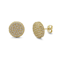 Micropave Round Stud Earring (14K) Popular Jewelry New York