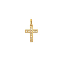 Zirconia Milgrain Cross Pendant (14K)