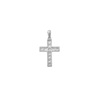 Zirconia Milgrain Cross Pendant (14K)