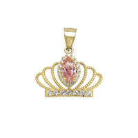 Milgrained Princess Crown Pendant (14K) Popular Jewelry New York