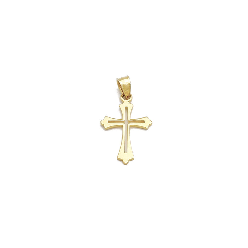 Mini Cross Pendant Polish-Pointed Pendant (14K) Popular Jewelry New York