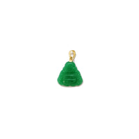 Loket Buddha Mini Jade (14K) Emas Kuning 14 Karat, Popular Jewelry New York