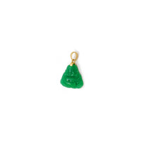 Mini Jade Buddha Pendant (14K) 14 Karat Kuning Emas, Popular Jewelry NY