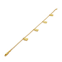 Mini Teddy Bear Anklet (14K) 14 carati in oro giallo, Popular Jewelry New York
