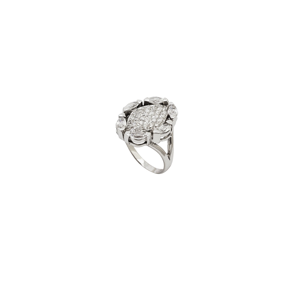 Mirror Shield CZ Ring (14K)