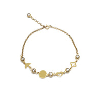 Mix Charms CZ Anklet 2 (14K)