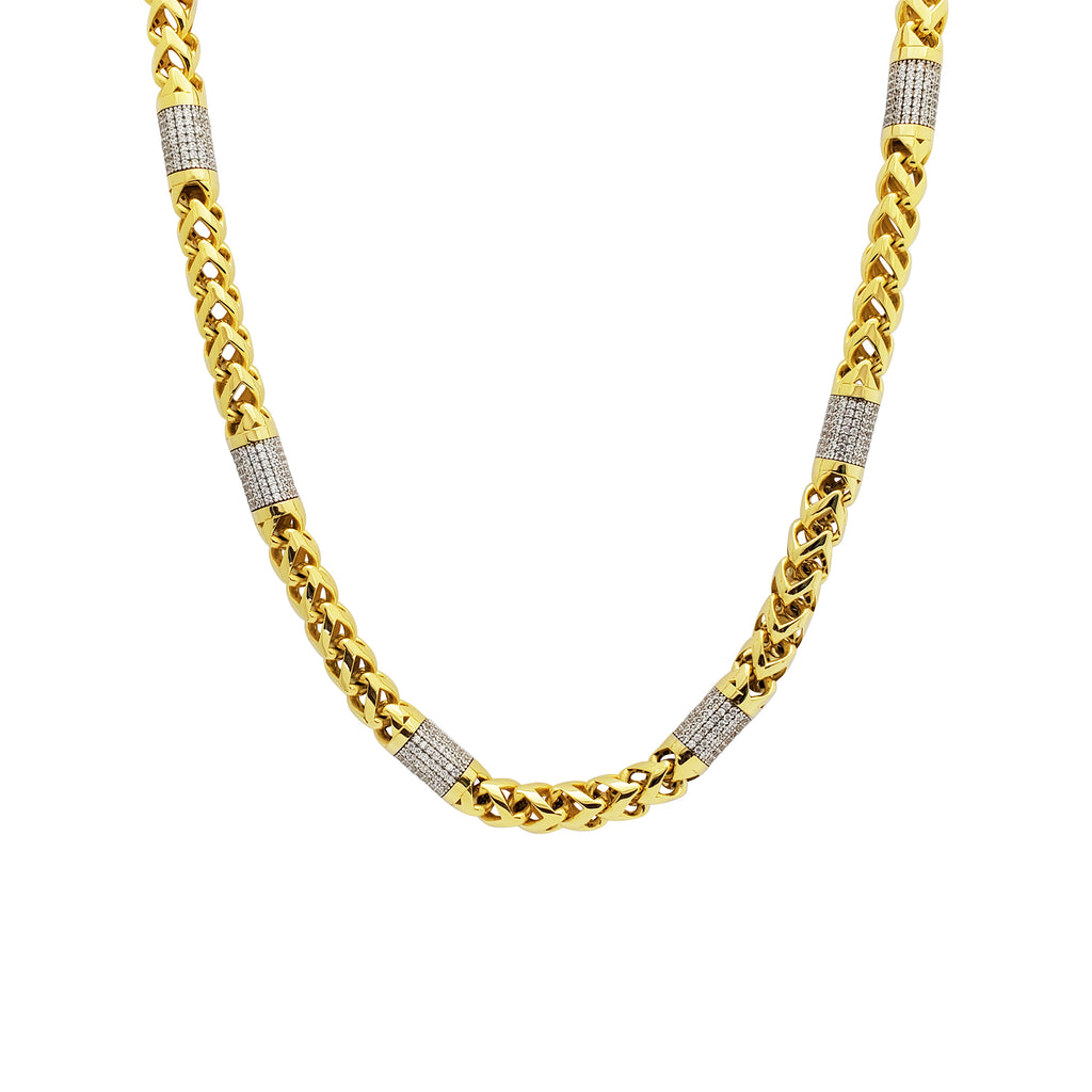 Monaco Rondo CZ Necklace (14K) – Popular J