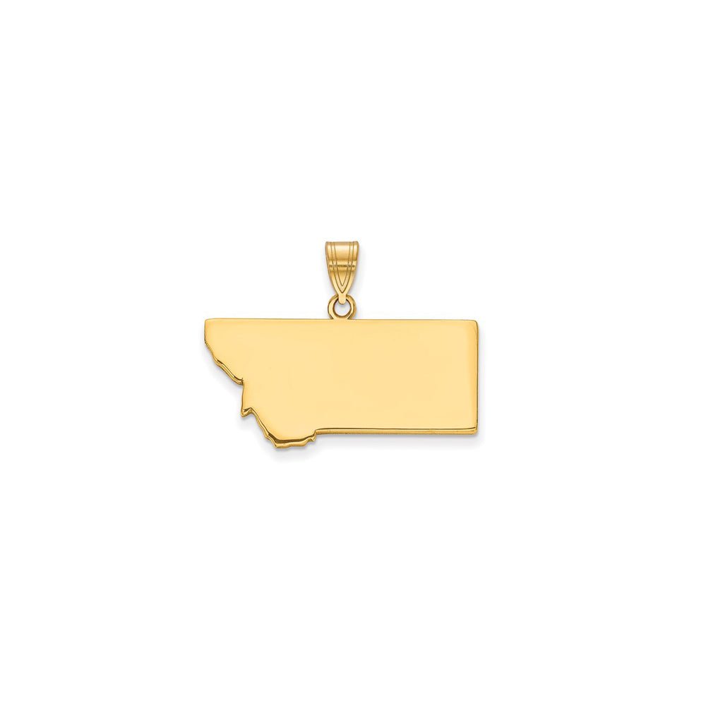 Plain Montana State Pendant (14K)