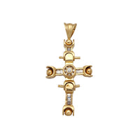 Motion Cross Channel Setting Pendant (14K) Popular Jewelry New York