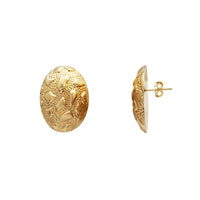 Nugget Omega Back Earrings (14K)