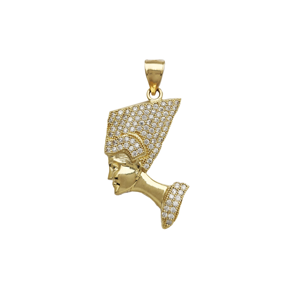 Iced Out Nefertiti Pendant (14K)
