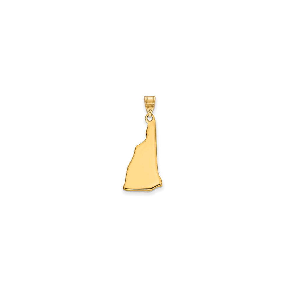 Plain New Hampshire State Pendant (14K)