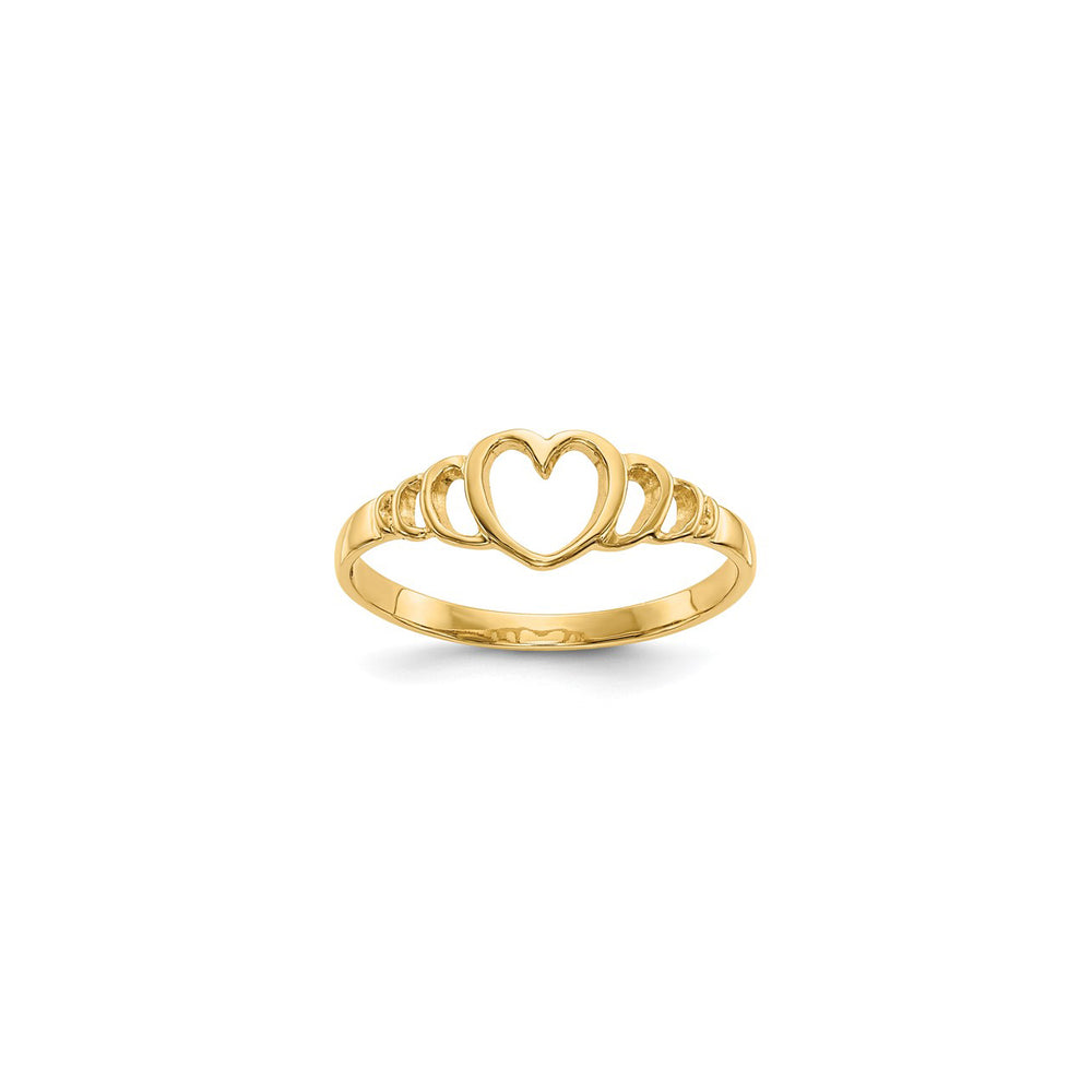 Outlined Heart Shape Baby Ring (14K)