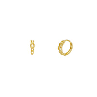 Boucles d'oreilles Huggie Curb ouvert (14K) Popular Jewelry New York