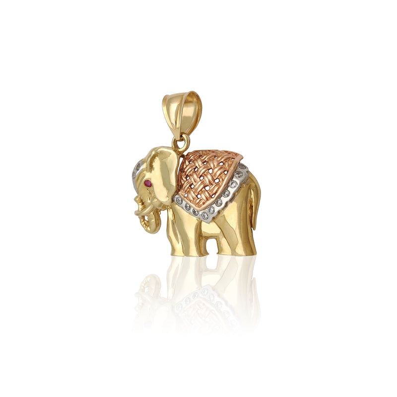 Ornament Elephant Pendant (14K) Popular Jewelry New York