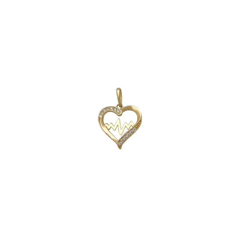 Outline Heart Beat Pendant (14K) Popular Jewelry New York