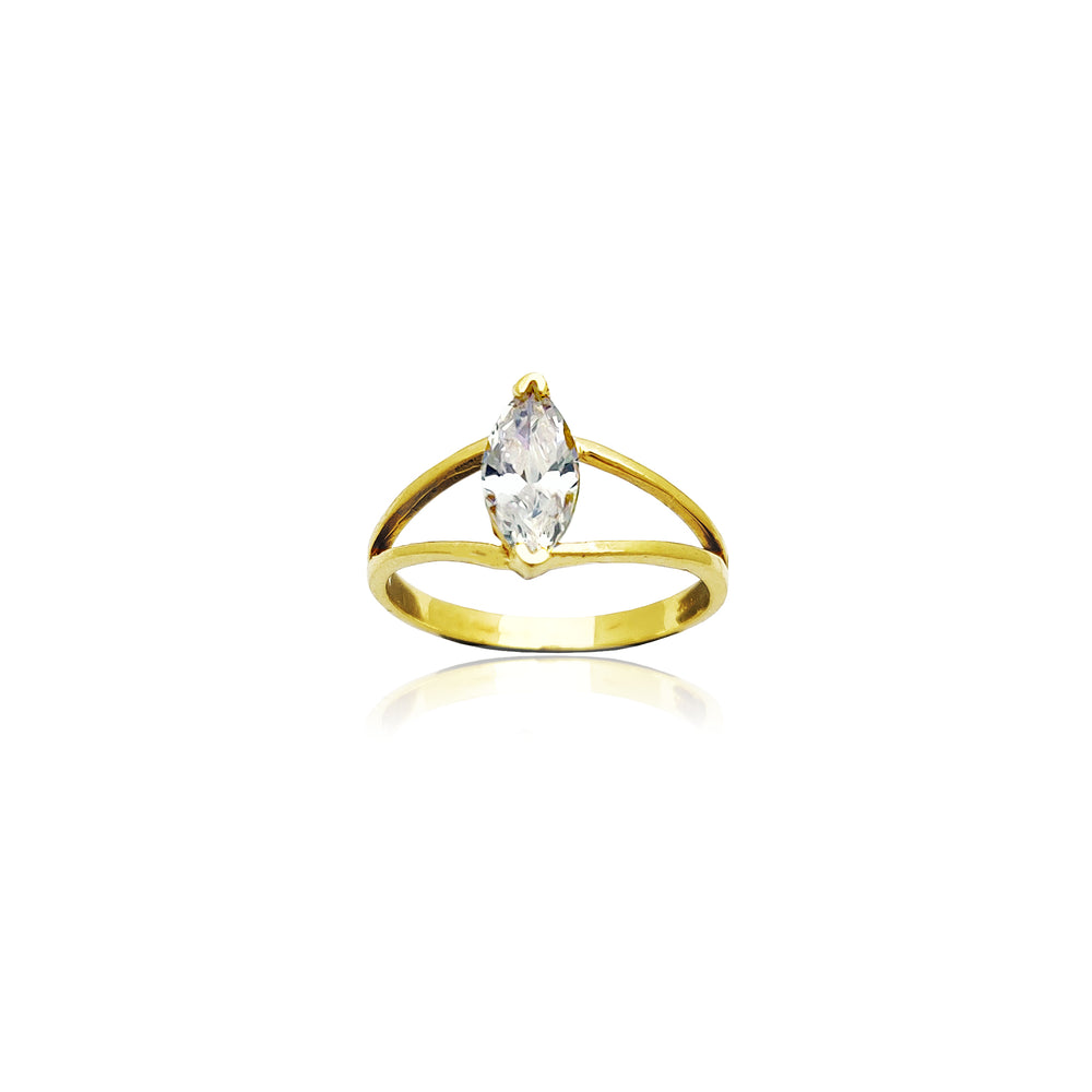 Outline Marquise CZ Ring (14K) Popular Jewelry New York